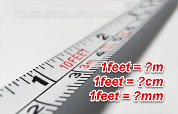 1 feet bằng bao nhiêu mét